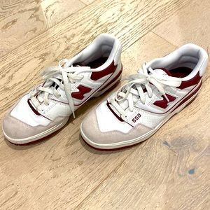 New Balance 550 pre-owned sea salt burgundy